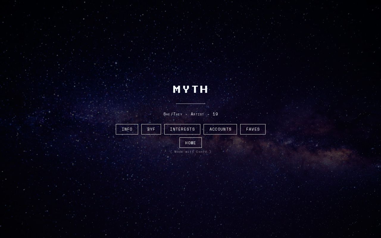 Carrd profile picture for @myths